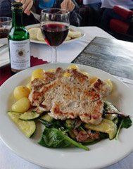 Lunch in the restaurant car between Berlin & Prague