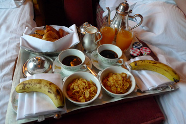 Breakfast on the Eastern & Oriental Express, served in your compartment