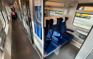 2nd class car on the Berlin to Warsaw train