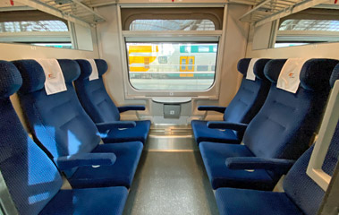 2nd class car on the Berlin to Warsaw train