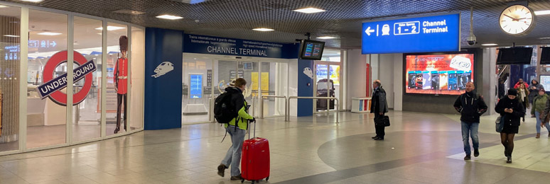 Brussels Midi entrance to Eurostar terminal