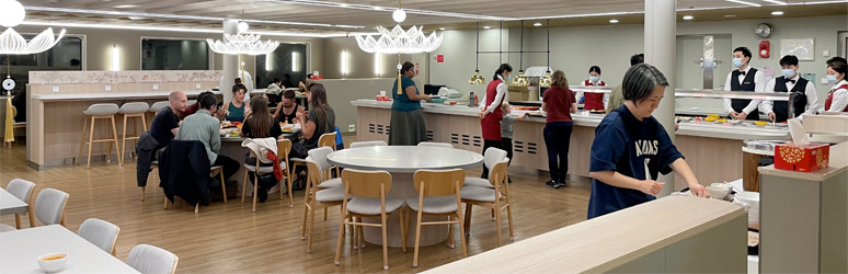 Restaurant on the ferry from Japan to China