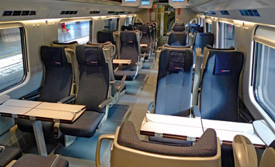 1st class seats on an Astoro train