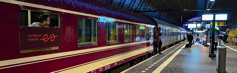 The European Sleeper train at Amsterdam