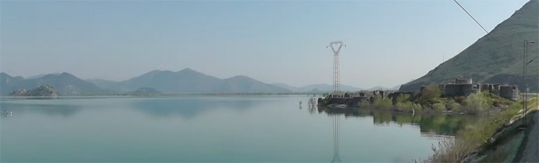 Lake Skara seen from the northbound day train to Belgrade