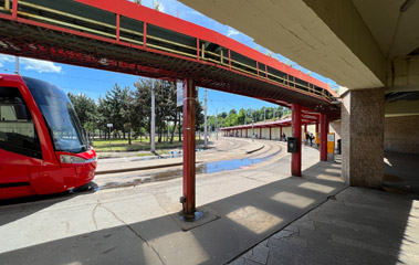 Tram stop at Bratislava Hlavna