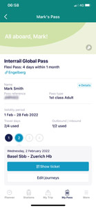 Interrail mobile pass - My pass
