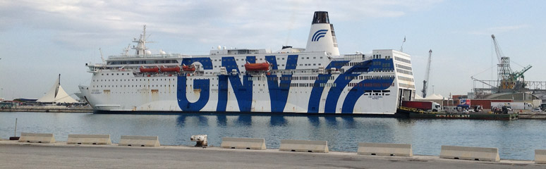 The GNV ferry from Bari to Albania