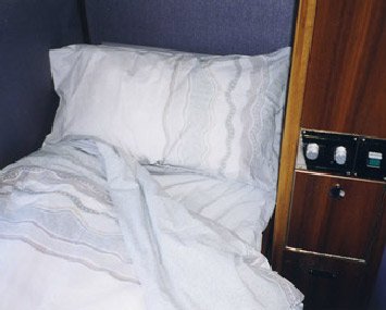 Gold Service on the Indian Pacific & The Ghan trains:  Roomette in night mode