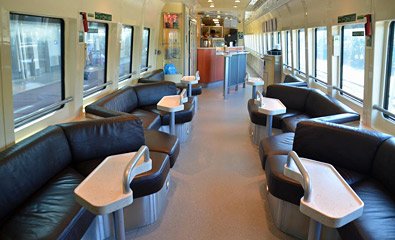 Lounge car on the Spirit of Queensland tilt train