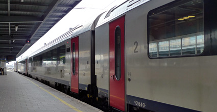 IC train from Brussels to Bruges, Ghent & Ostend