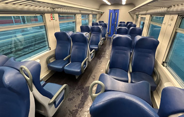 Seats on the Trenord train from Milan to Tirano