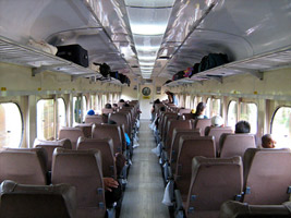 Seating on train from Vitoria to Belo Horizonte, Brazil