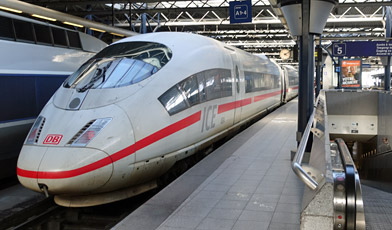 High-speed ICE3 train at Brussels Midi