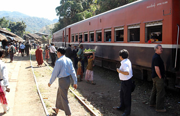 The Thazi to Shwenyaung (Inle Lake) train, Myanmar