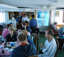 Mandalay - Bagan express ferry bar/cafe