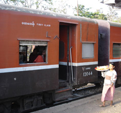 First class car, Mandalay-Lashio train.