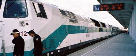 Train to Lhasa:  At the highest point.  Photo Keith Crane.