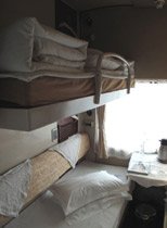 4-berth soft sleeper on the train from Beijing to Lhasa