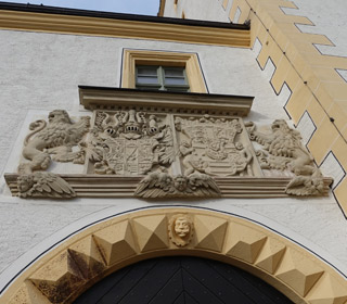 Coat of arms at entrance to Colditz castle