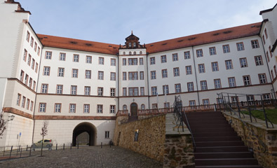 Outer courtyard, Colditz youth hostel