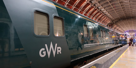 The Night Riviera sleeper train to Cornwall waits to leave London Paddington