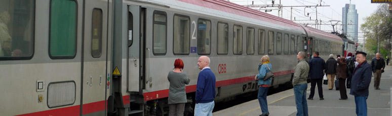 The Croatia train from Zagreb to Vienna