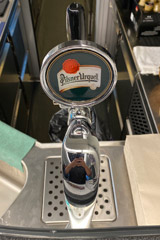 Draught beer on tap on the train