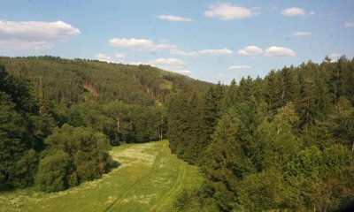 Scenery from the train between Cheb & Prague