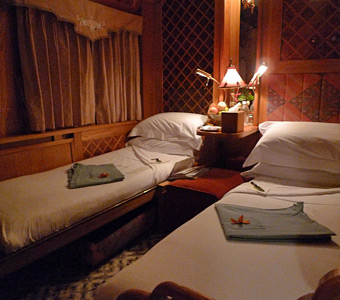 A Stateroom in night time mode