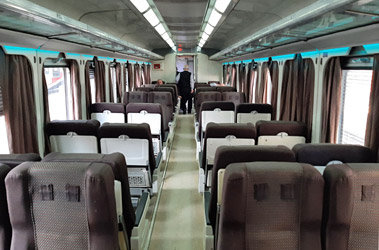 2nd class seats on special express train.