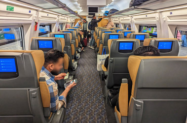 1st class seats an Egyptian Talgo train