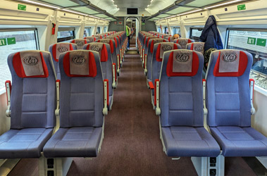 2nd class seats on an Egyptian Talgo train