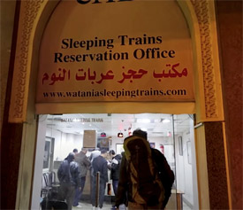 Ernst/Watania Sleeping Trains reservation office at Cairo station
