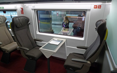 1st class seats on an e320 Eurostar