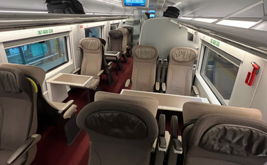 1st class seats on an e320 Eurostar