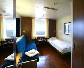 Cabin on the Finnlines ferry to Helsinki