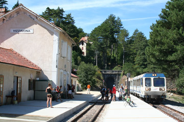 Taking the train across Corsica, from Ajaccio to Bastia