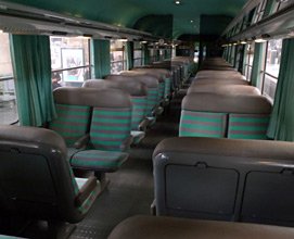 2nd class seats on an Intercité train