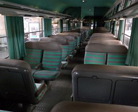 2nd class seats on an Intercit train