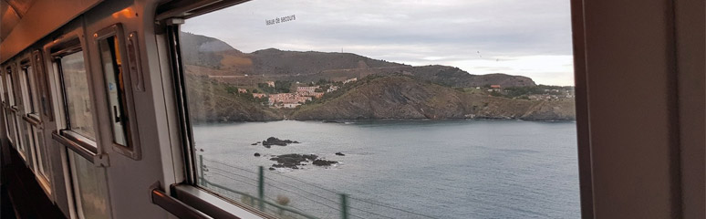 View from the sleeper train along the coast