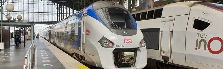 TER regional train from Calais arrived at Paris Nord
