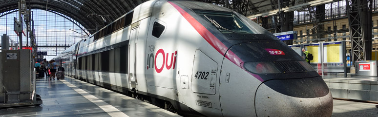 Paris to Germany by TGV Duplex or ICE train
