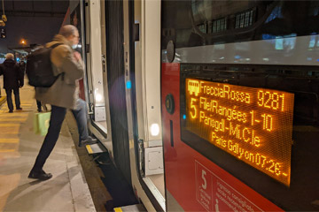 Boarding the Frecciarossa in Paris