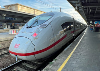 High-speed ICE3 train from Brussels to Frankfurt