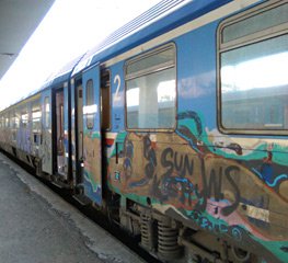 The Thessaloniki to Sofia train