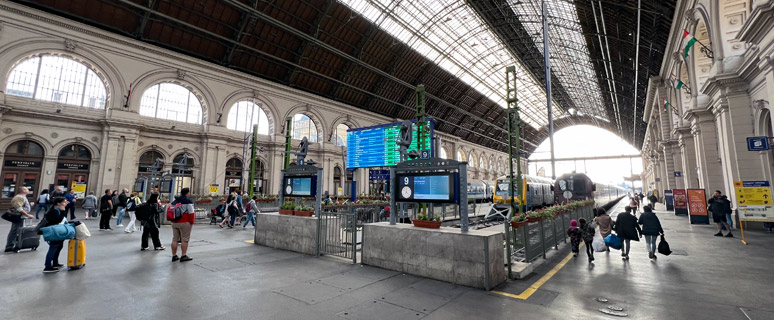 Inside Budapest Keleti station