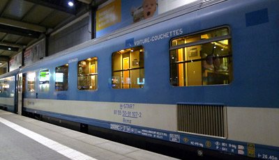 Couchette car on the Kalman Imre to Budapest