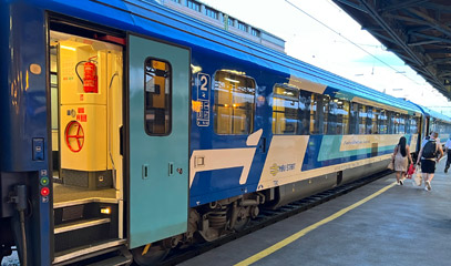 6-berth couchettes on train to Budapest