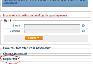 MAV website registration